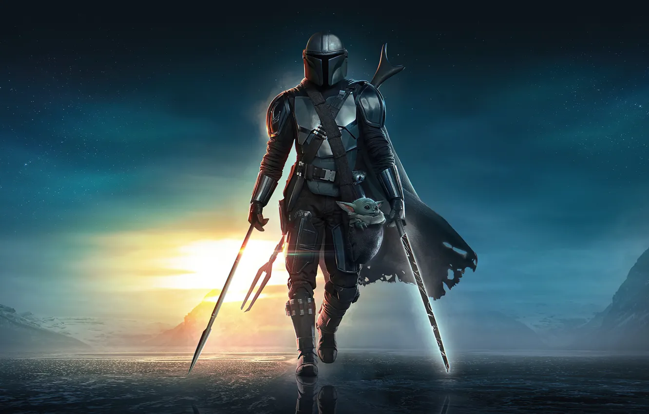 Photo wallpaper children, weapons, fiction, armor, warrior, fantasy, Star Wars, star wars