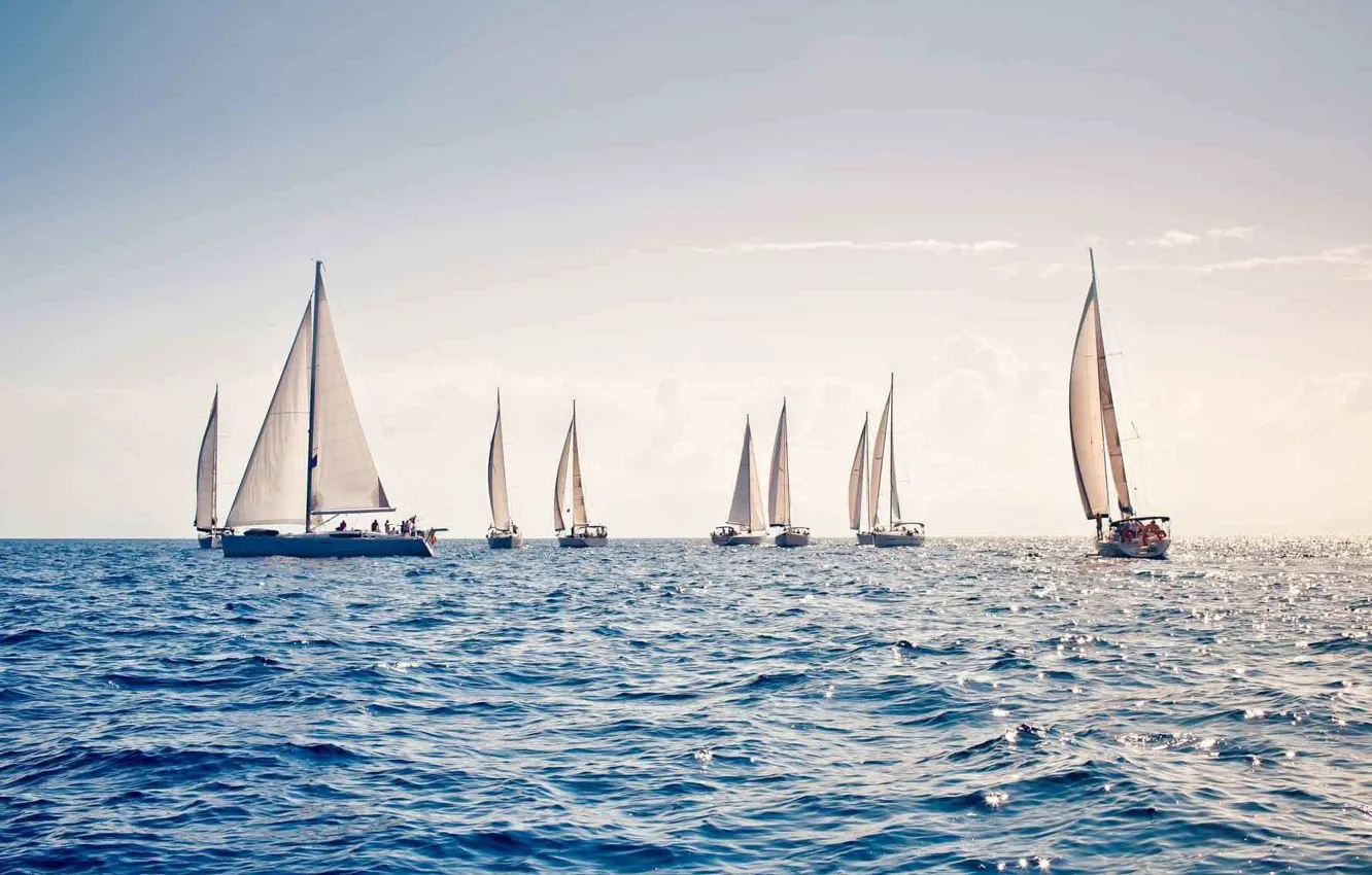Photo wallpaper the ocean, yacht, sail, sailing trip, Woodwind Sailing Cruises, sailing cruise