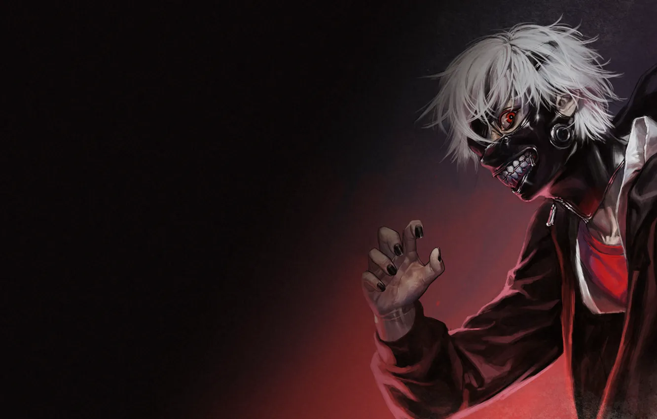 Photo wallpaper anime, mask, art, guy, tokyo ghoul, Ken kanek