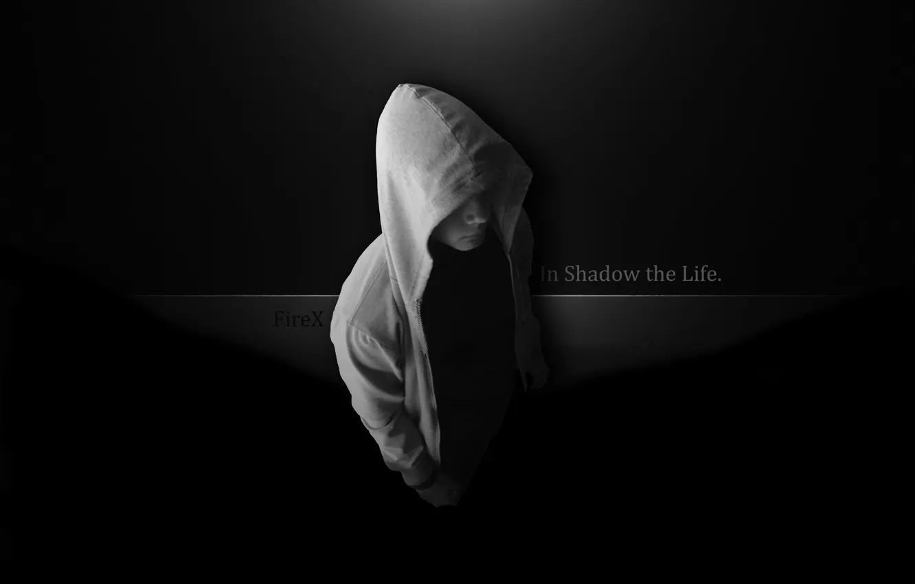 Photo wallpaper darkness, people, hood, FireX, in shadow the life