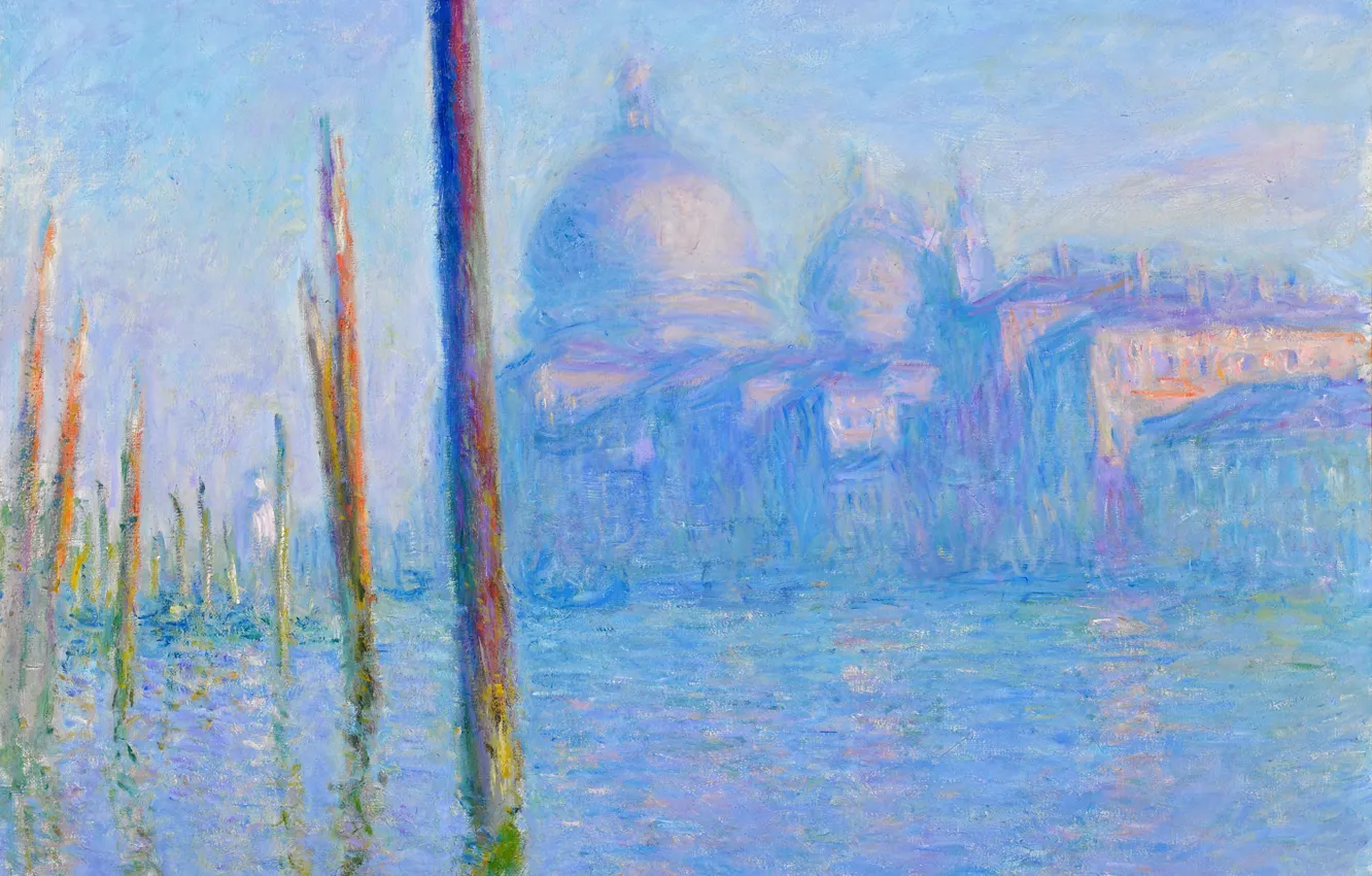 Photo wallpaper picture, Cathedral, the urban landscape, Claude Monet, The Grand Canal in Venice