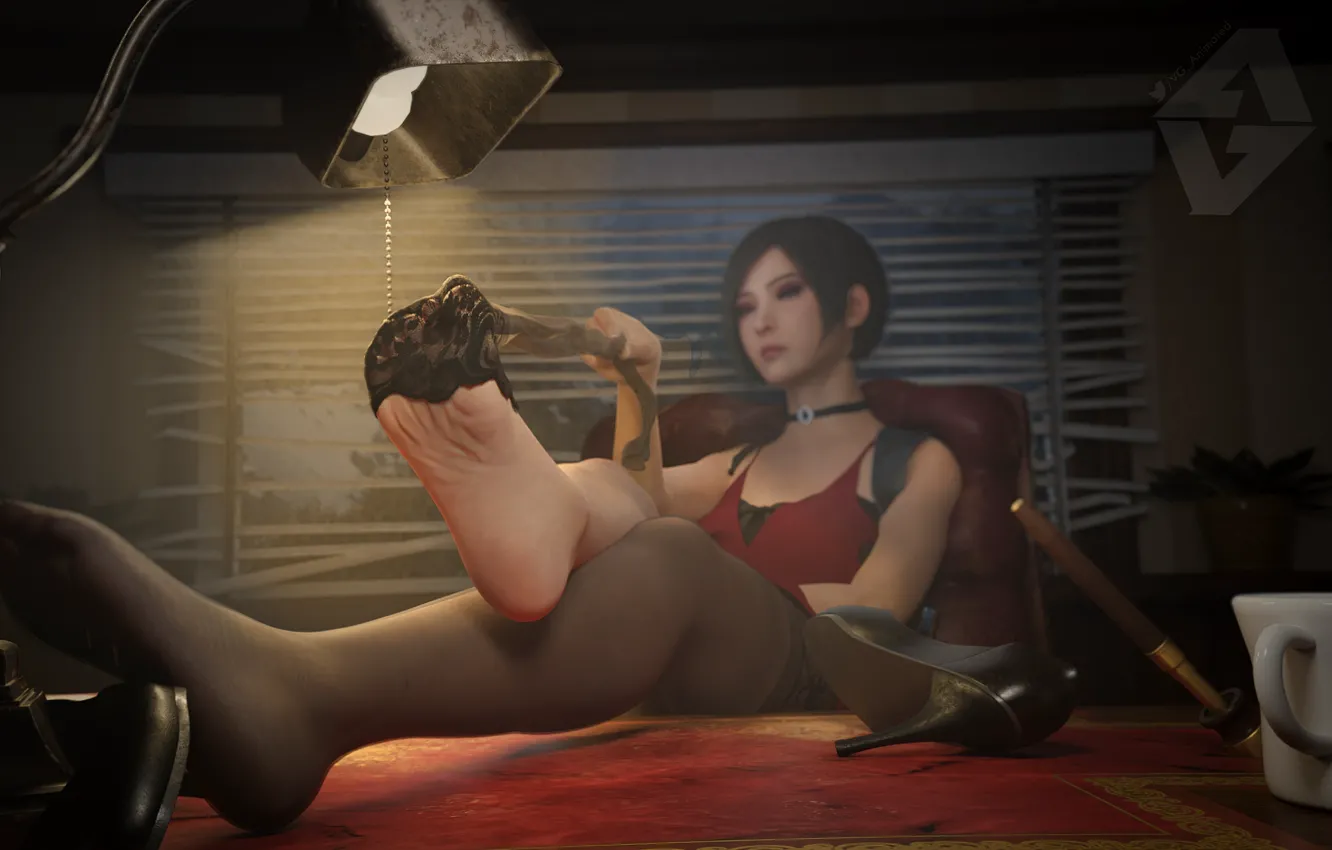 Photo wallpaper office, Ada Wong, Residen Evil, Game Art, girl art