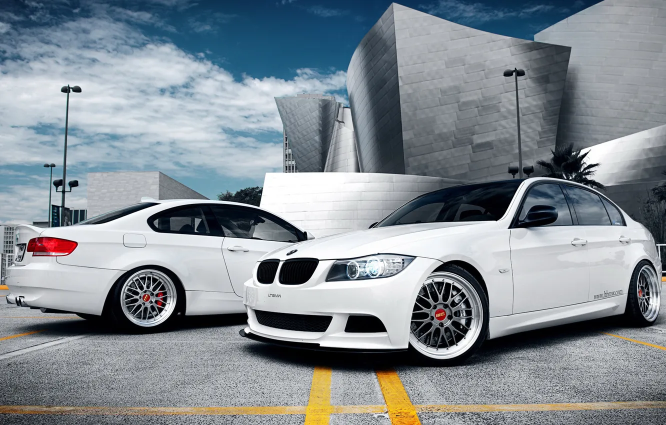 Photo wallpaper auto, white, BMW, BMW