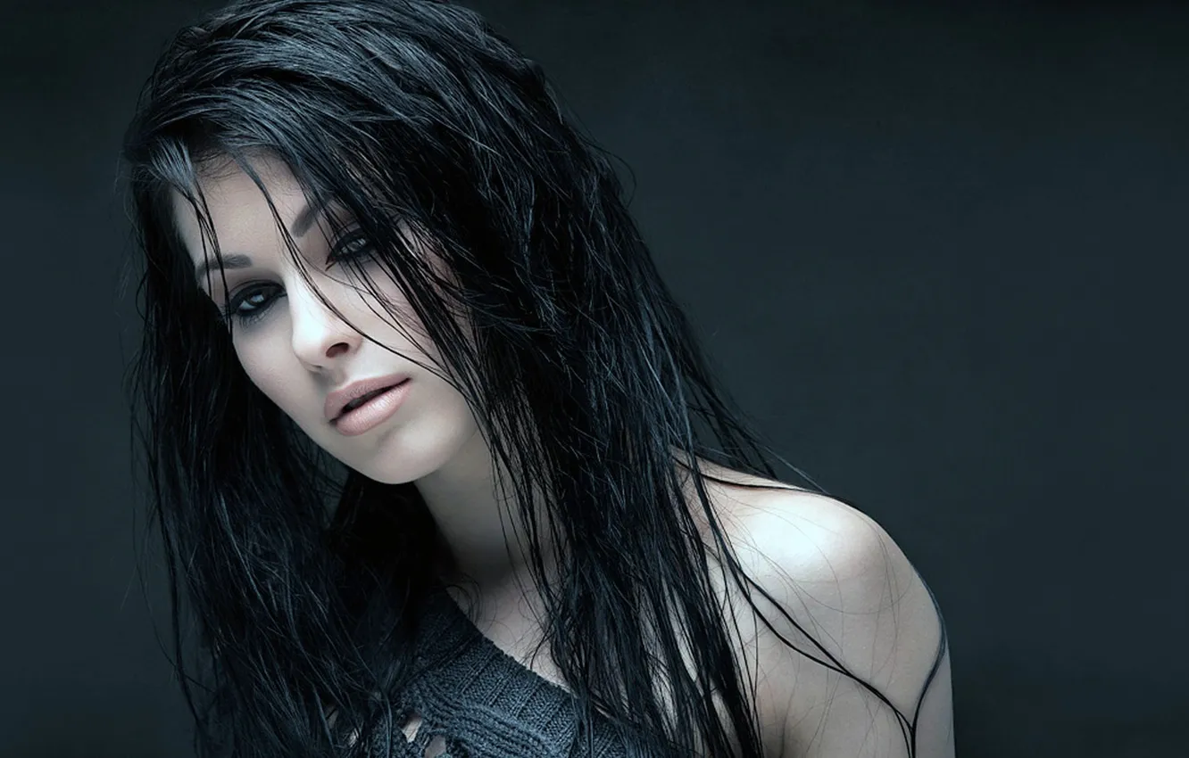 Photo wallpaper look, girl, brunette, jacket