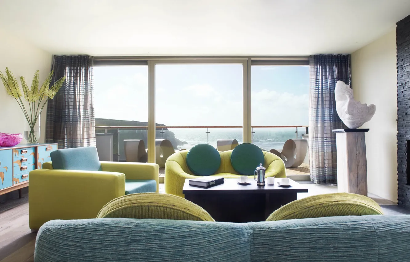 Photo wallpaper design, style, Villa, home, interior, living room