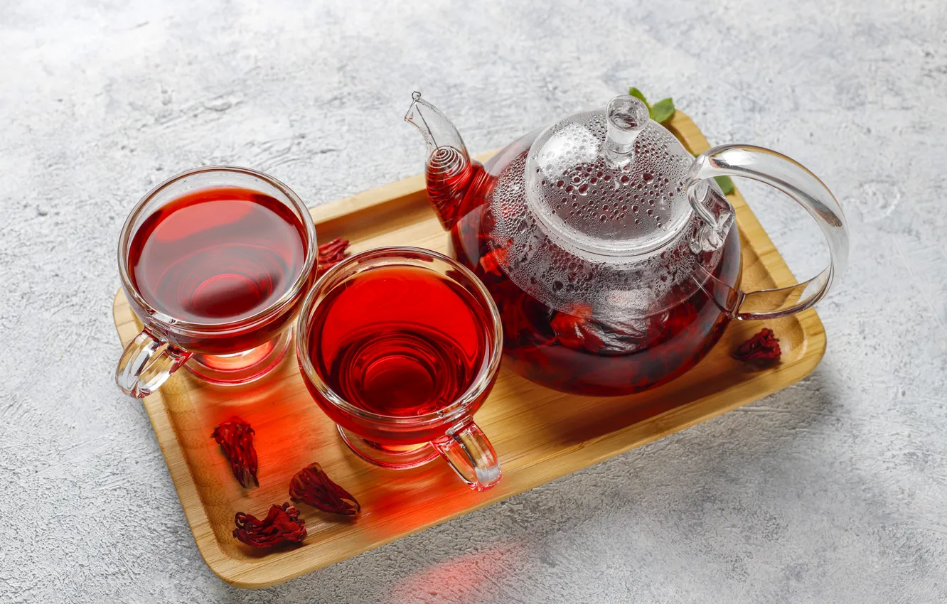 Photo wallpaper tea, kettle, Cup