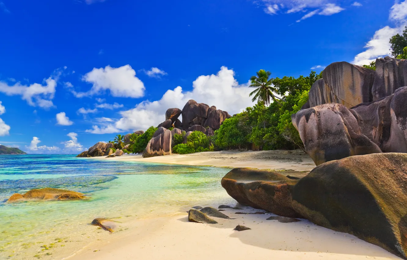 Photo wallpaper island, Seychelles, The Maldives