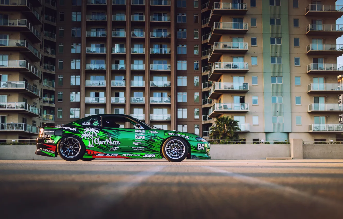 Photo wallpaper S15, Silvia, Nissan, Formula D Because, streets of Long Beach