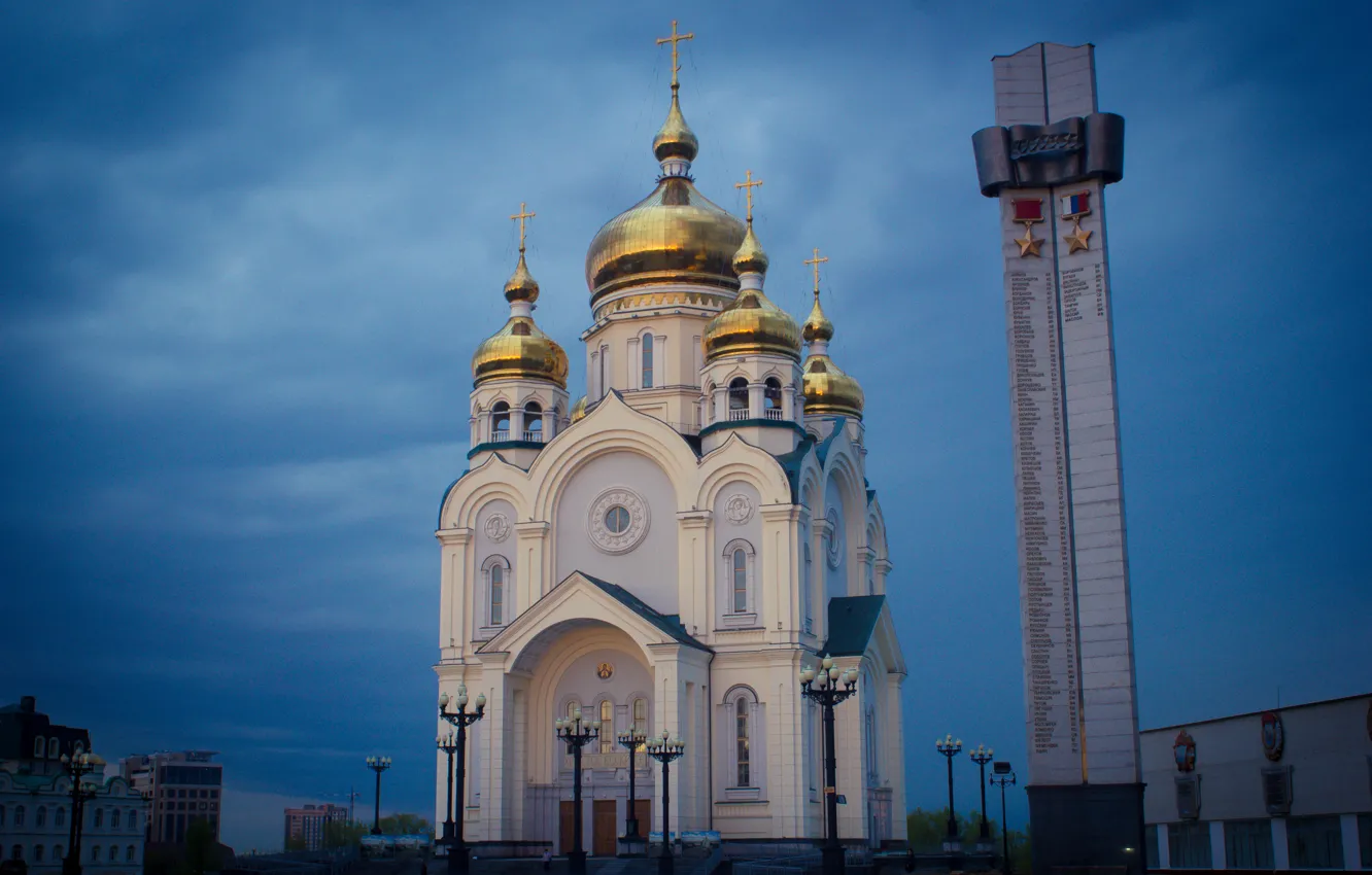 Photo wallpaper Church, Khabarovsk, WVTM photo, The Square Of Glory