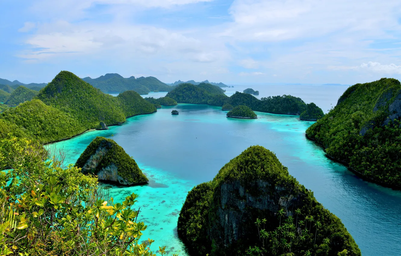 Photo wallpaper Indonesia, West Papua, Raja Ampat, Raja Ampat