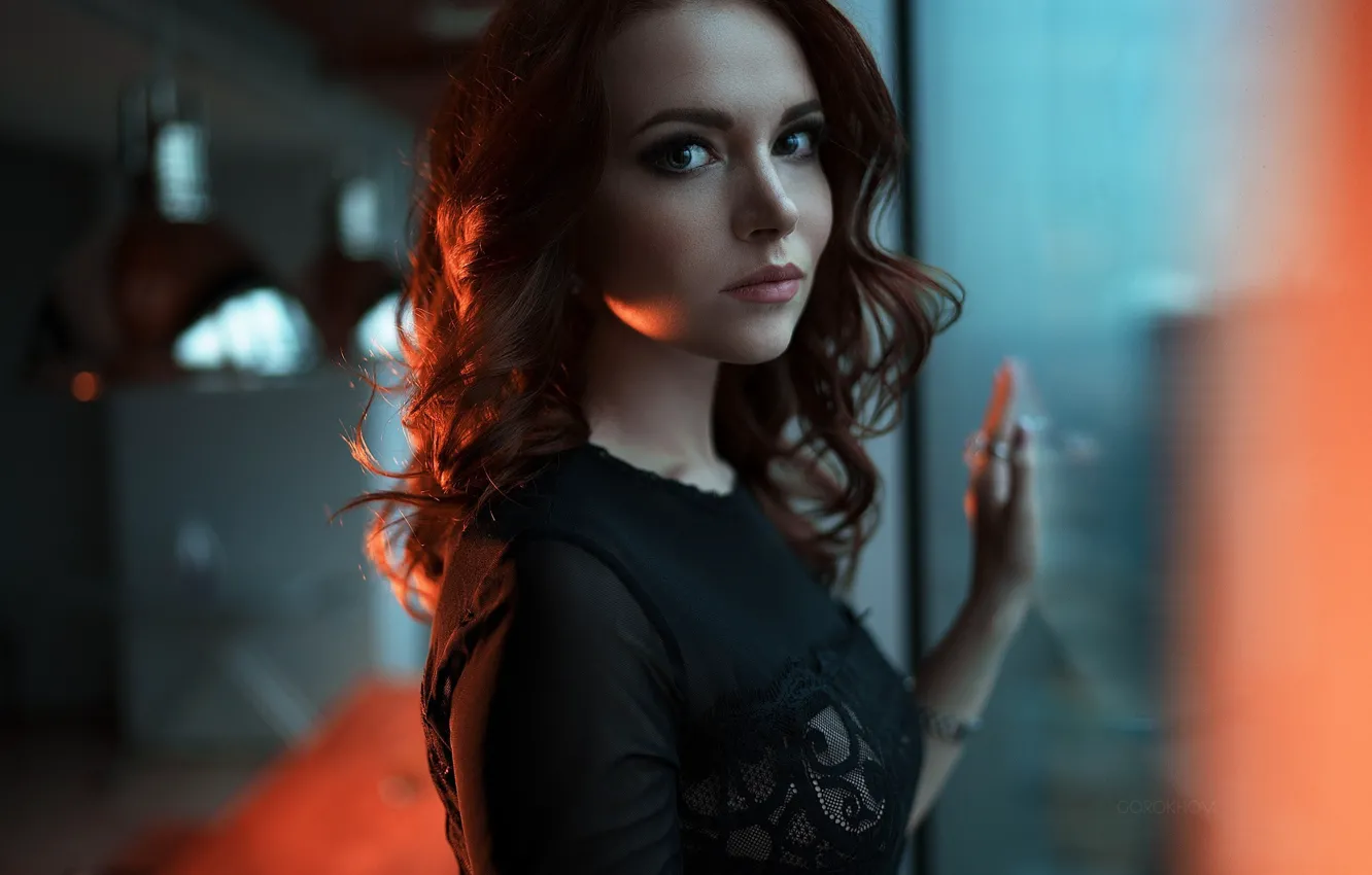 Photo wallpaper look, girl, girl, Ivan Gorokhov