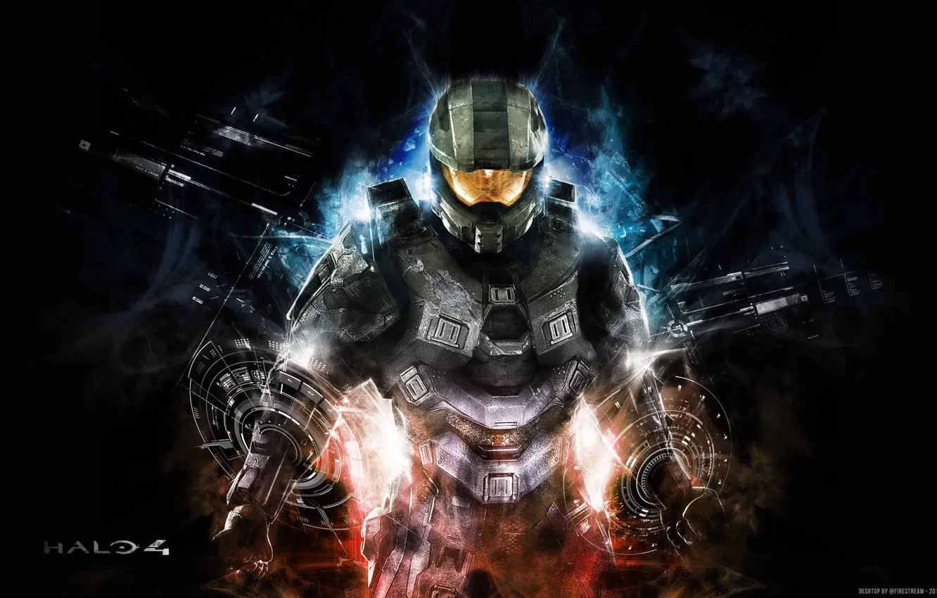 Photo wallpaper Halo, artwork, Master, video games, Chief