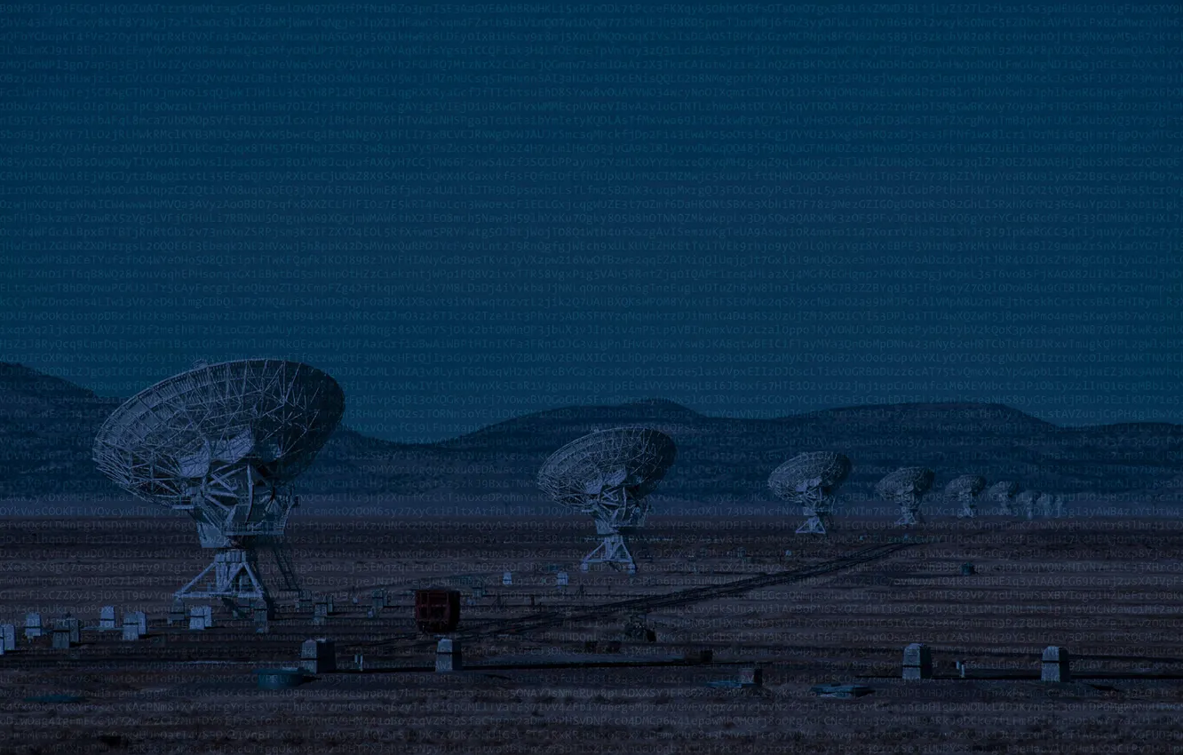 Photo wallpaper antenna, figures, technology, radio telescope, codes