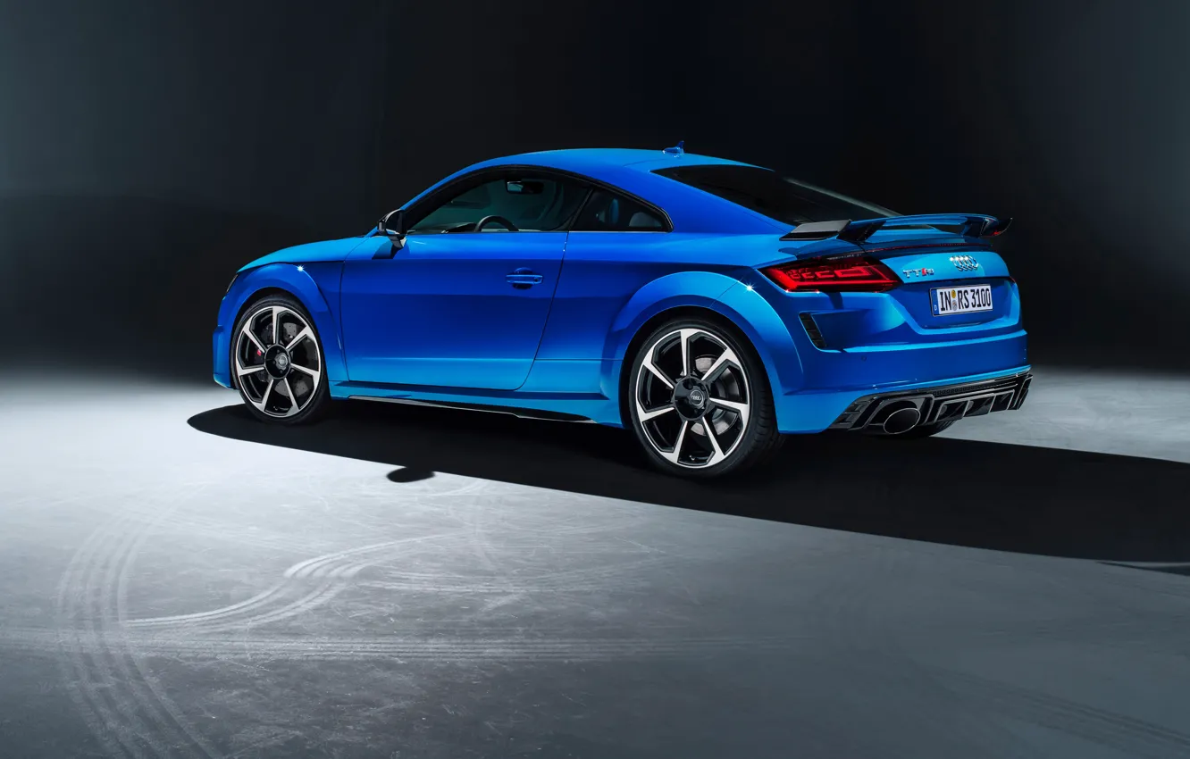 Photo wallpaper Audi TT RS Coupe, blue, Audi, TT