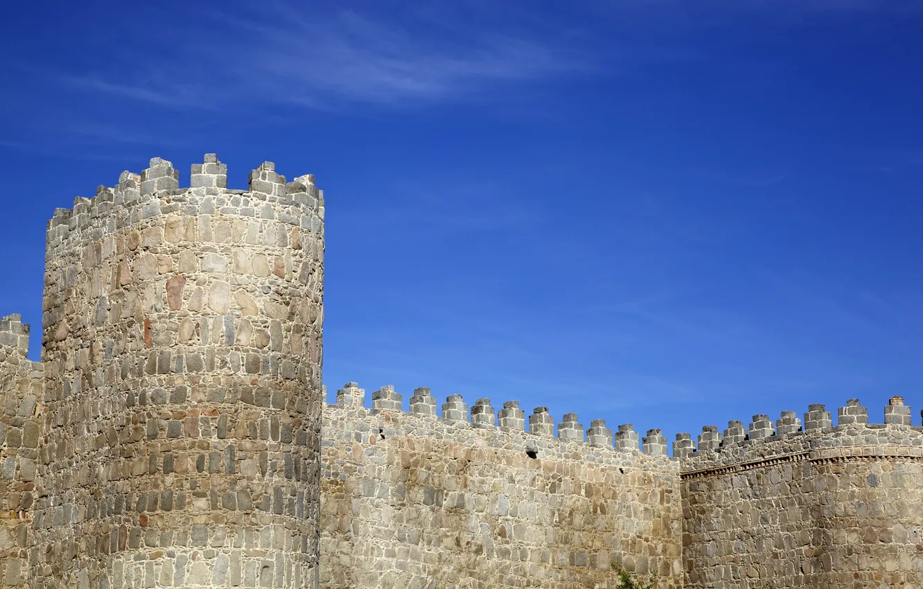 Photo wallpaper wall, monument, fortress, Spain, the middle ages, Avila