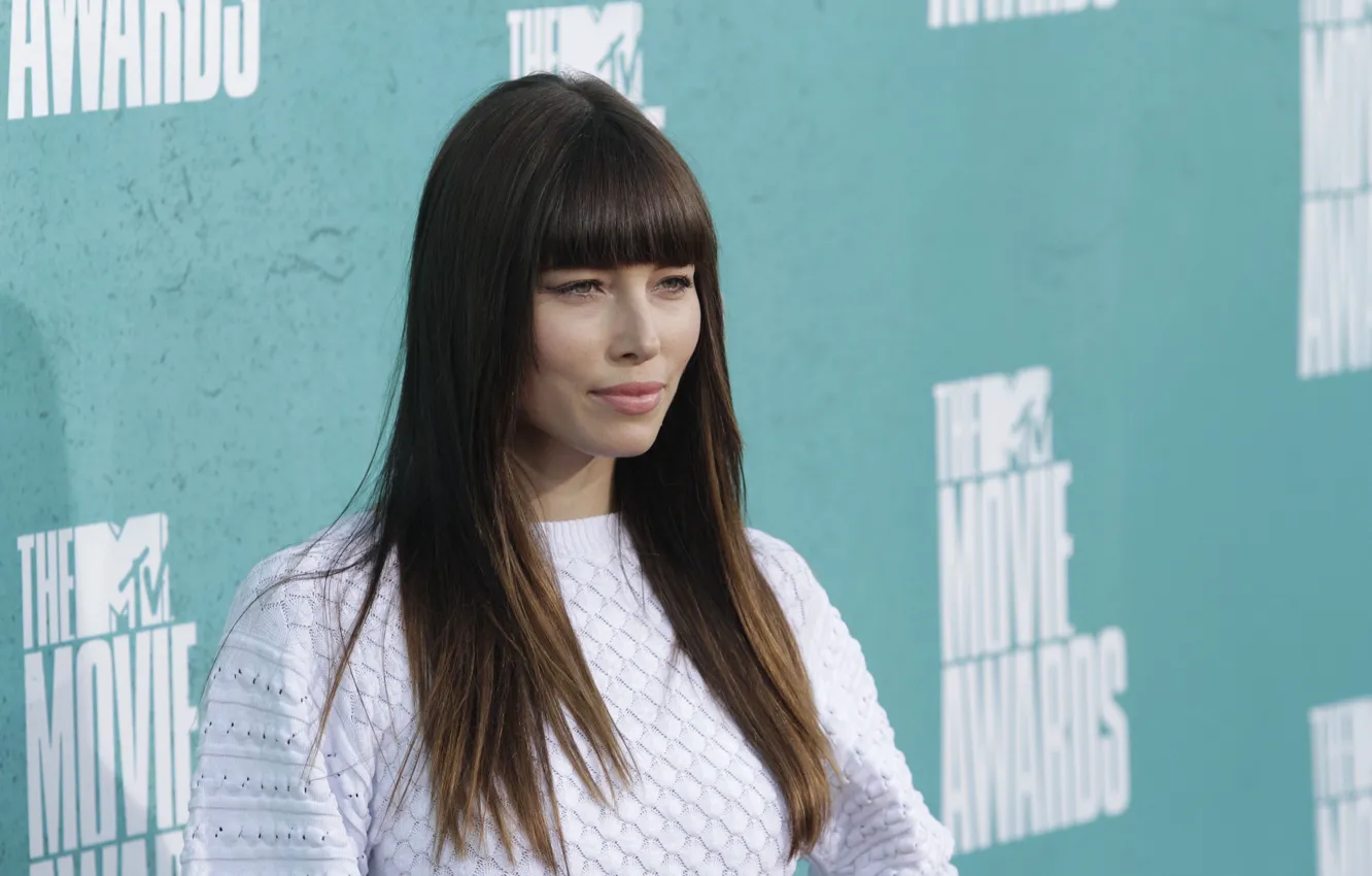 Photo wallpaper actress, celebrity, Jessica Biel, bangs