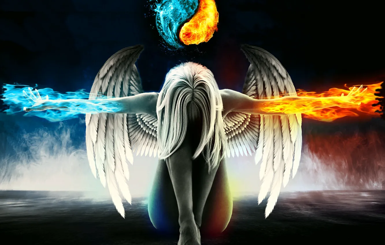 Photo wallpaper angel, fantasy, art, symbol, a remake