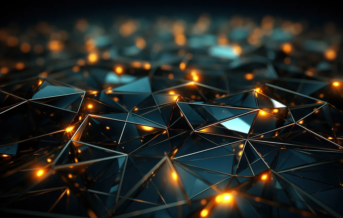 Photo wallpaper glass, surface, line, blue, abstraction, lights, lights, the dark background