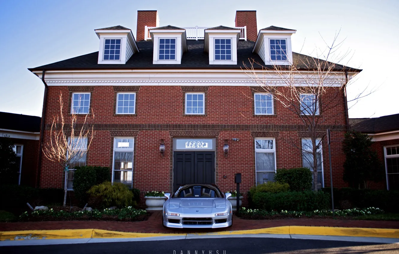Photo wallpaper Acura, silver, home, NSX, Honda, honda nsx