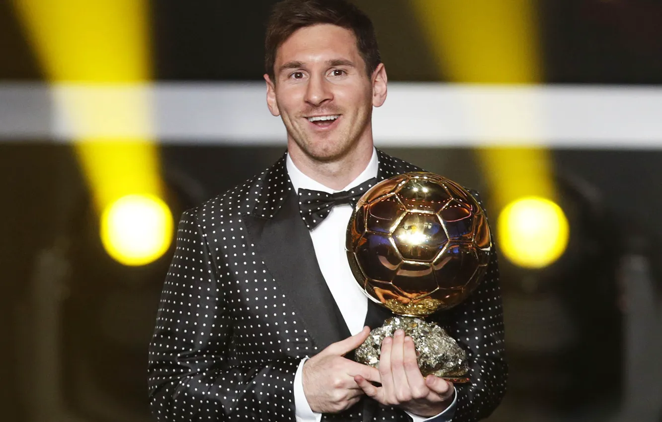 Photo wallpaper Argentina, Lionel Messi, Lionel Messi, Barcelona, Golden ball
