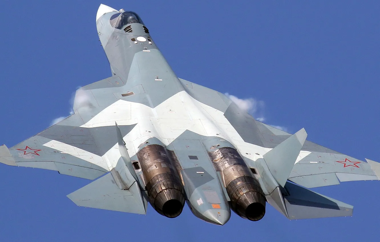 Photo wallpaper T-50, PAK FA, Videoconferencing Russia, the fifth generation fighter, Su-57, OKB imeni P. O. Sukhoi, …