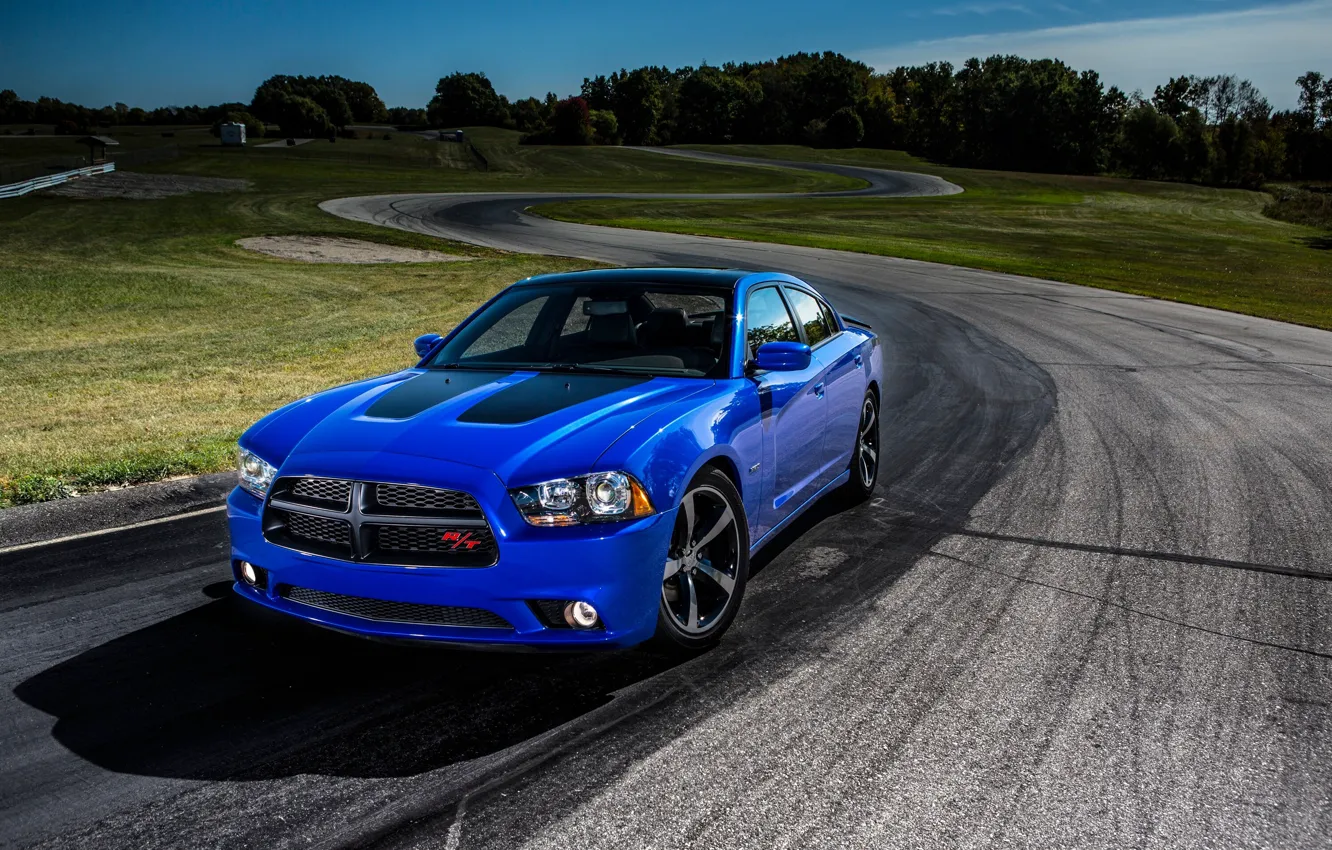 Photo wallpaper Blue, Dodge Charger, Vehicle
