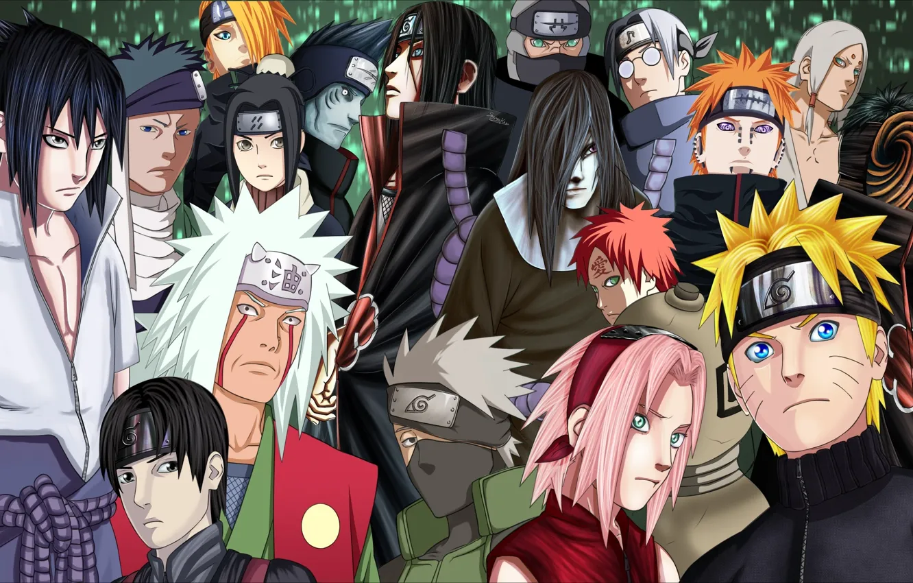 Photo wallpaper game, Sasuke, Sakura, anime, Itachi, ninja, Akatsuki, manga