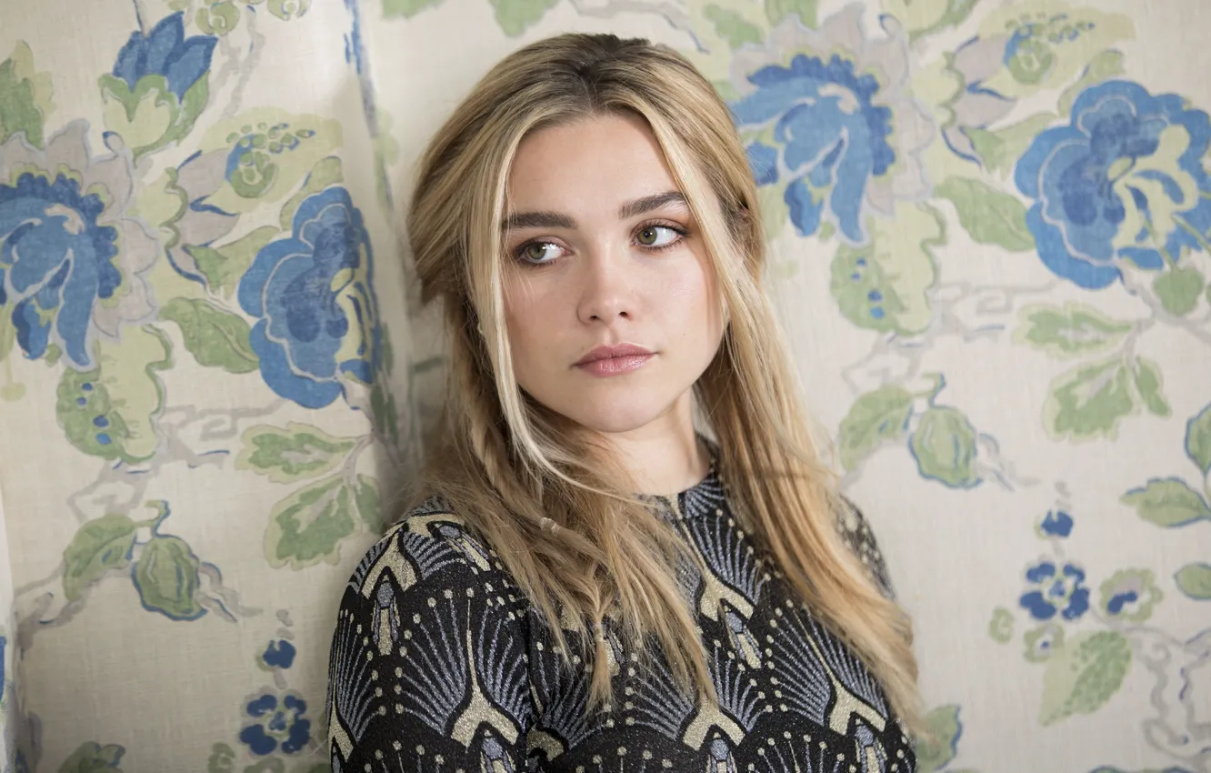 Photo wallpaper look, makeup, actress, hair, Florence Pugh, Florence Pugh