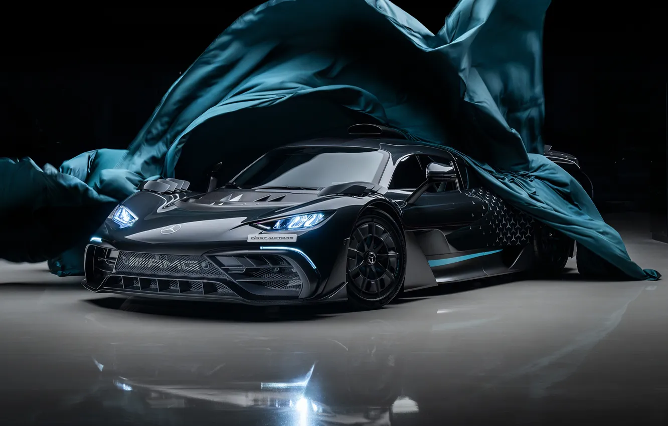 Photo wallpaper Mercedes, One, AMG, Dark theme