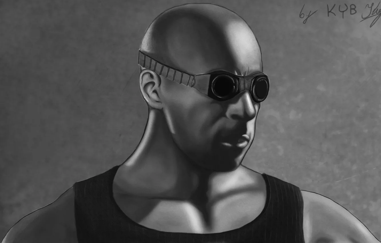 Photo wallpaper art, The Chronicles Of Riddick, Riddick's Chronicles, Vin Diesel