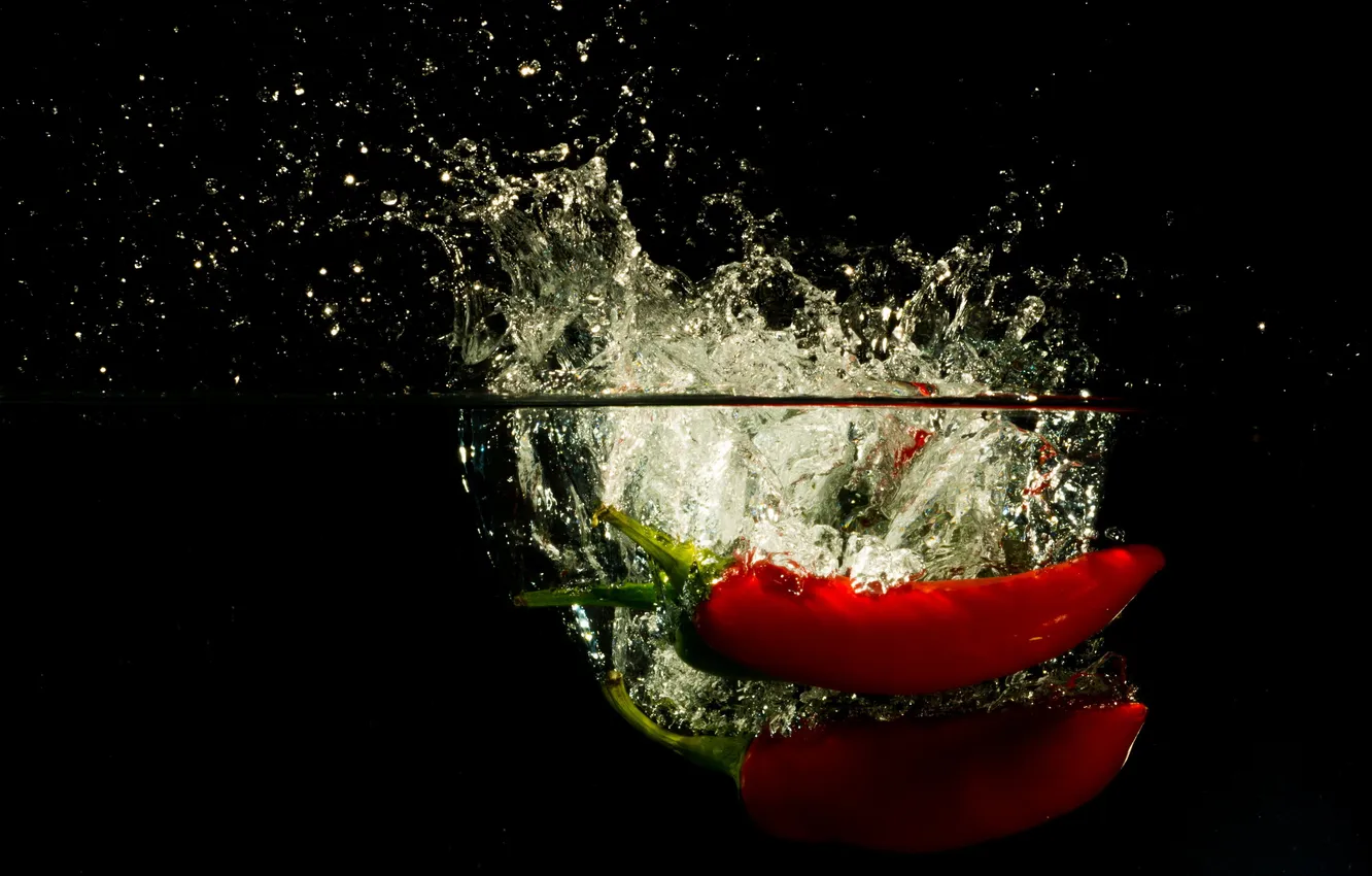 Photo wallpaper Red, Hot, Peppers, Chilling