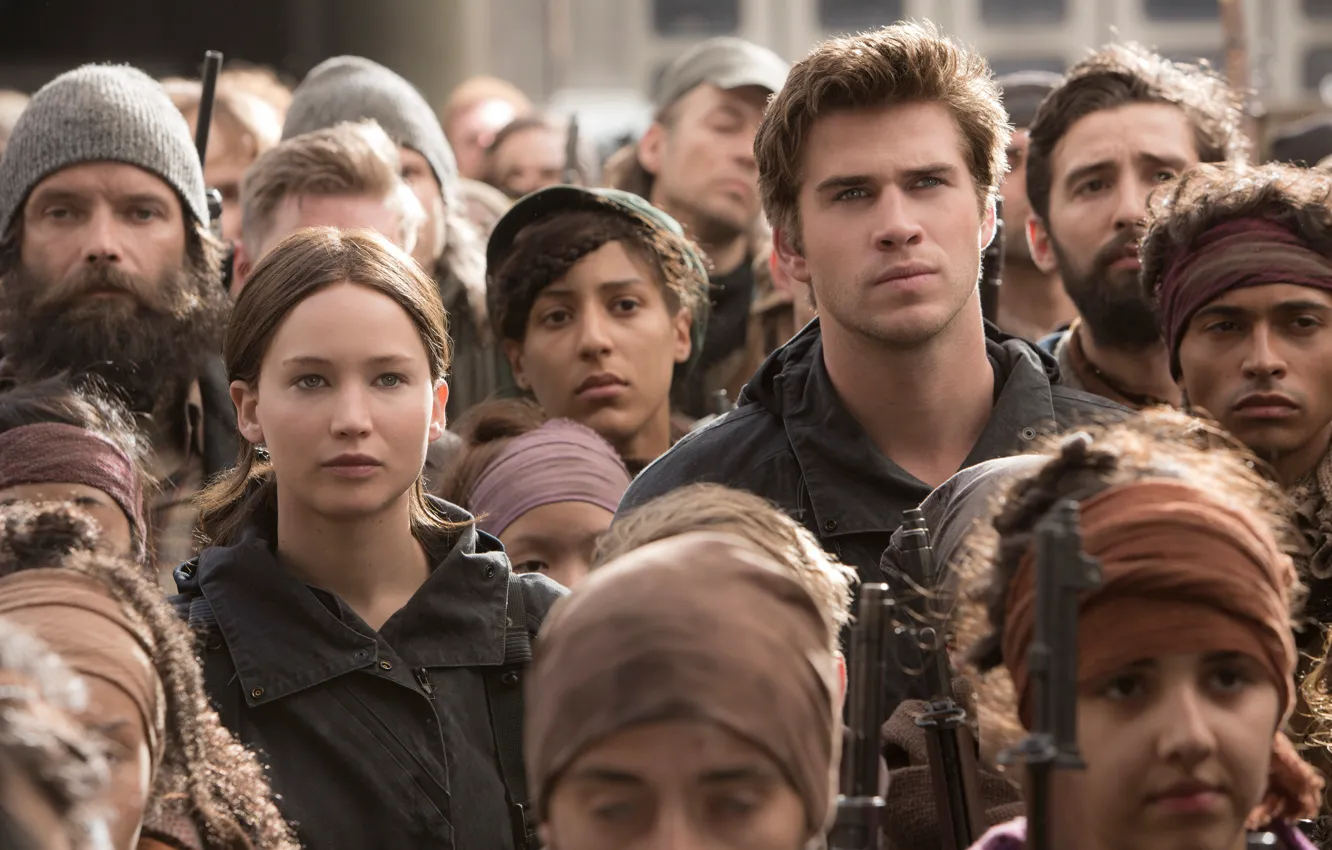 Photo wallpaper Jennifer Lawrence, Katniss Everdeen, Liam Hemsworth, The hunger games:mockingjay, The Hunger Games:Mockingjay - Part-2