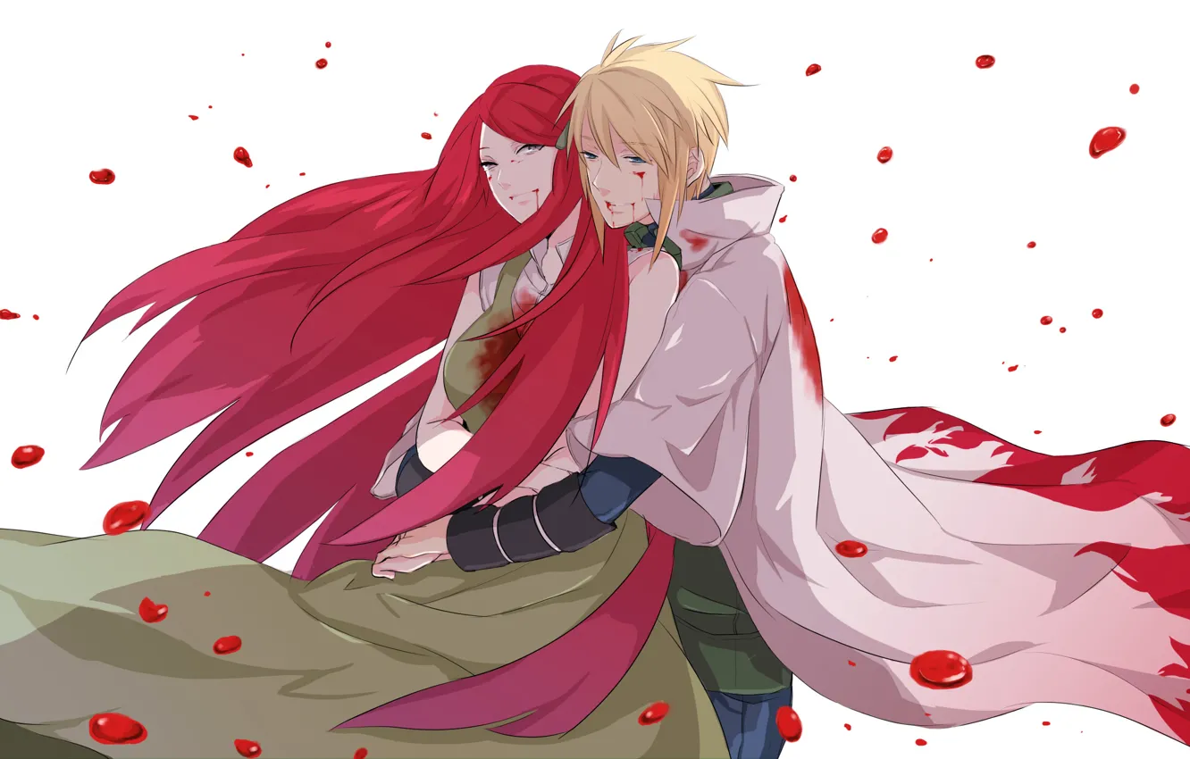 Photo wallpaper anime, art, Naruto, Naruto, Minato, Namikaze, Yondaime Hokage, Kushina Uzumaki, Namikaze Minato