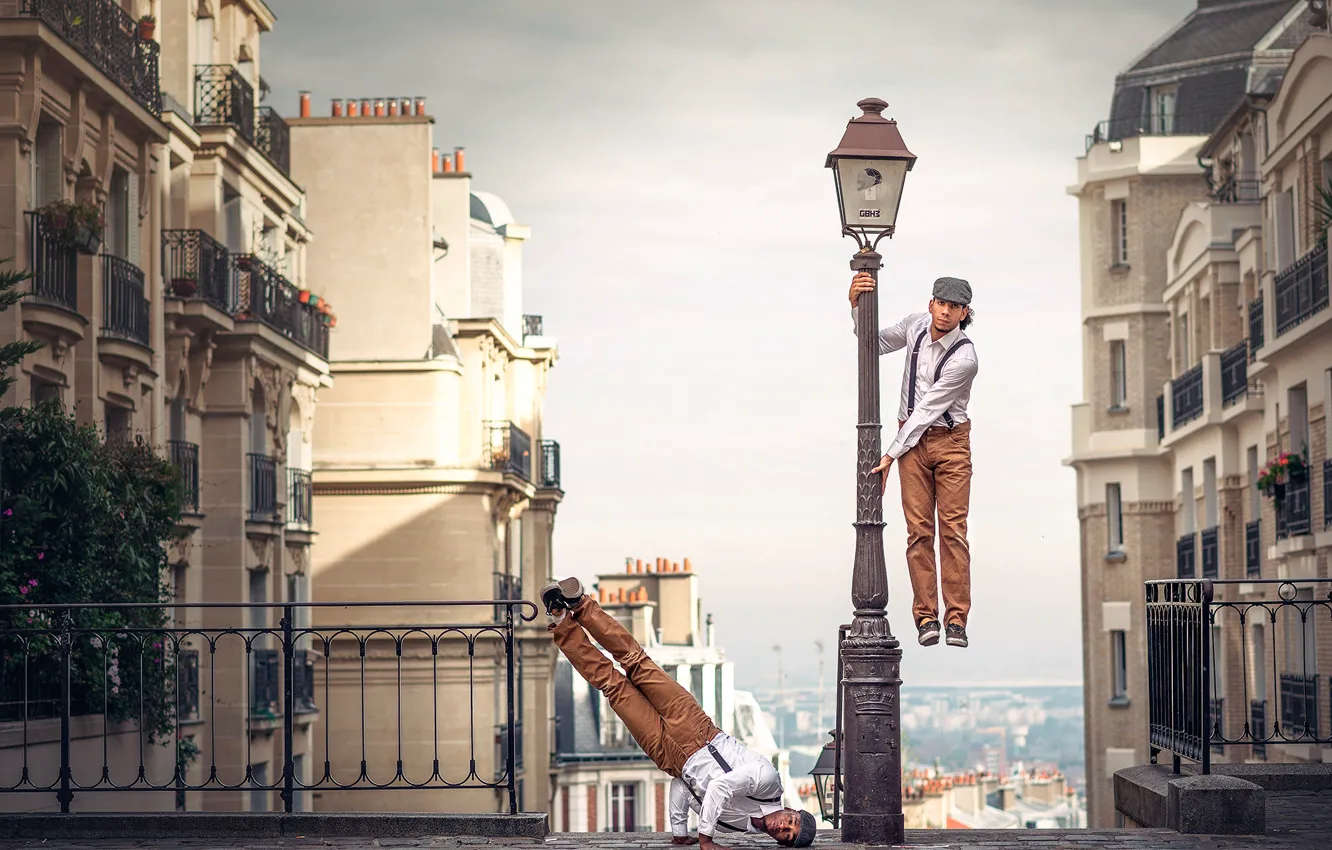 Photo wallpaper the city, background, dancer, French Wingz