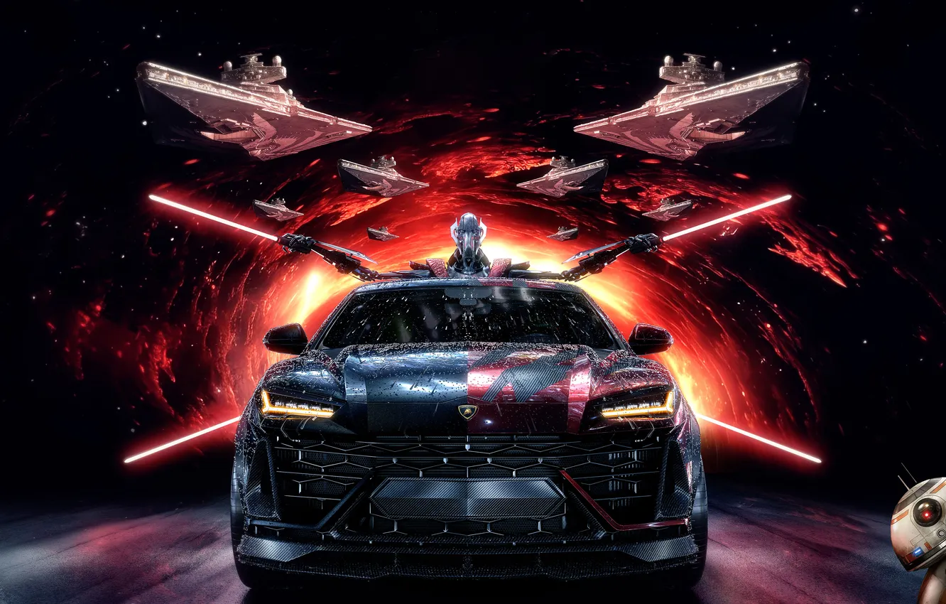 Photo wallpaper star wars, lamborghini, urus