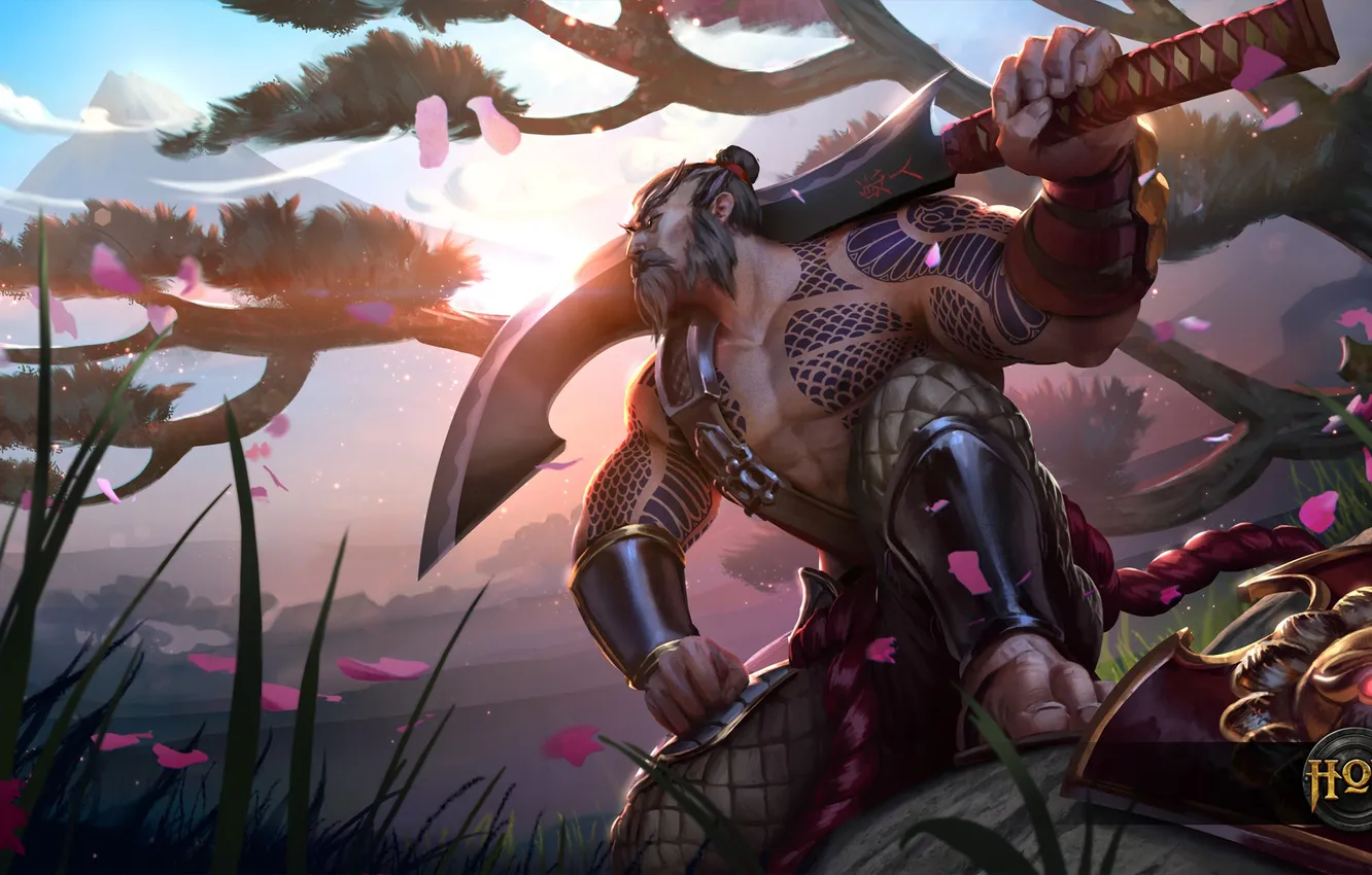 Photo wallpaper sword, fighter, Heroes of Newerth, moba, Katana Kane