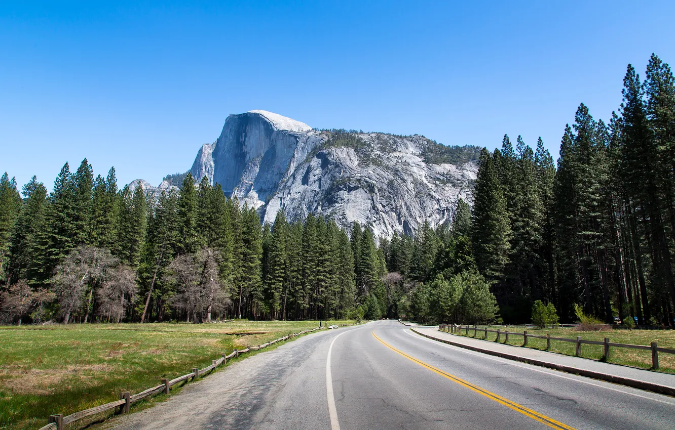 Photo wallpaper USA, USA, California, Yosemite Valley, Yosemite national Park, California, Yosemite National Park, Half Dome