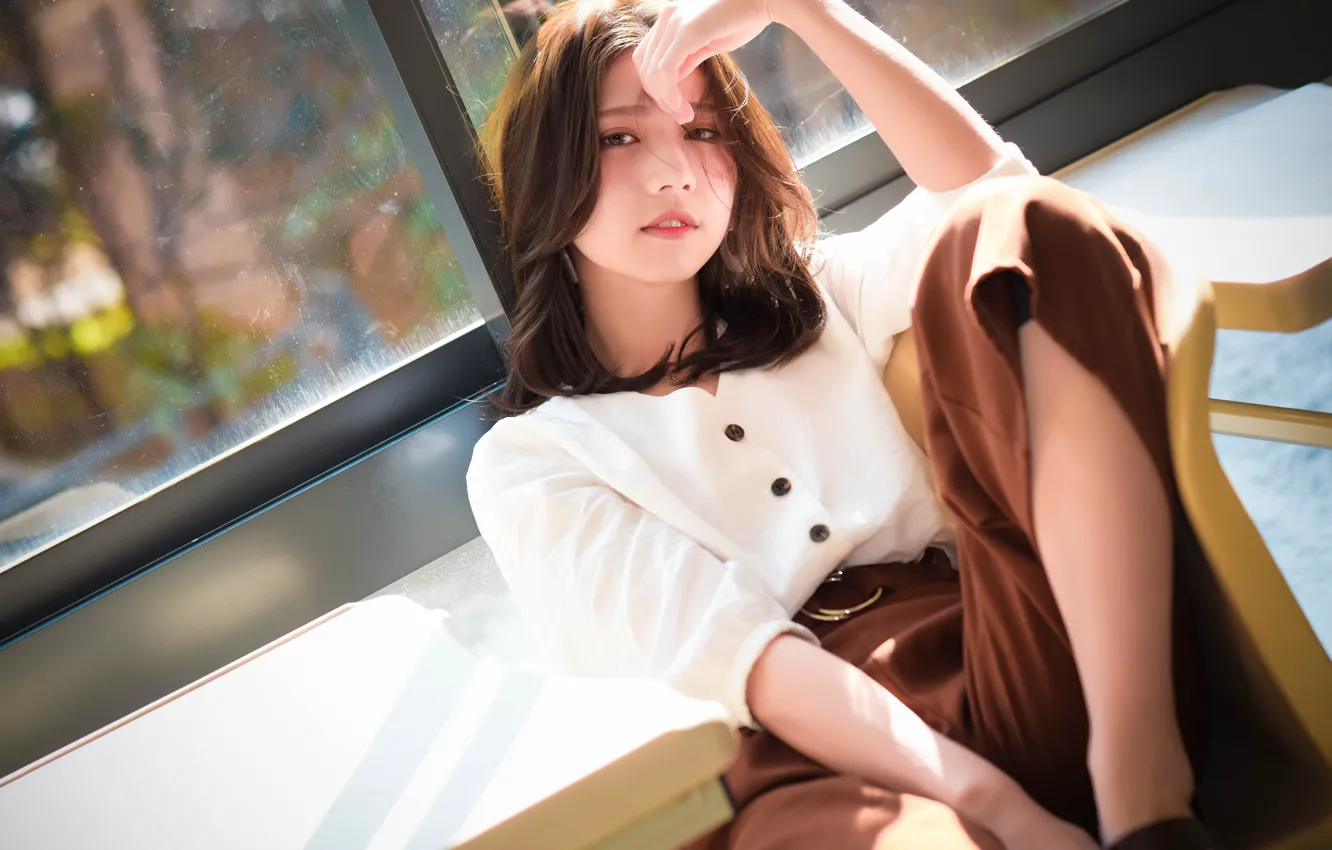 Photo wallpaper look, girl, face