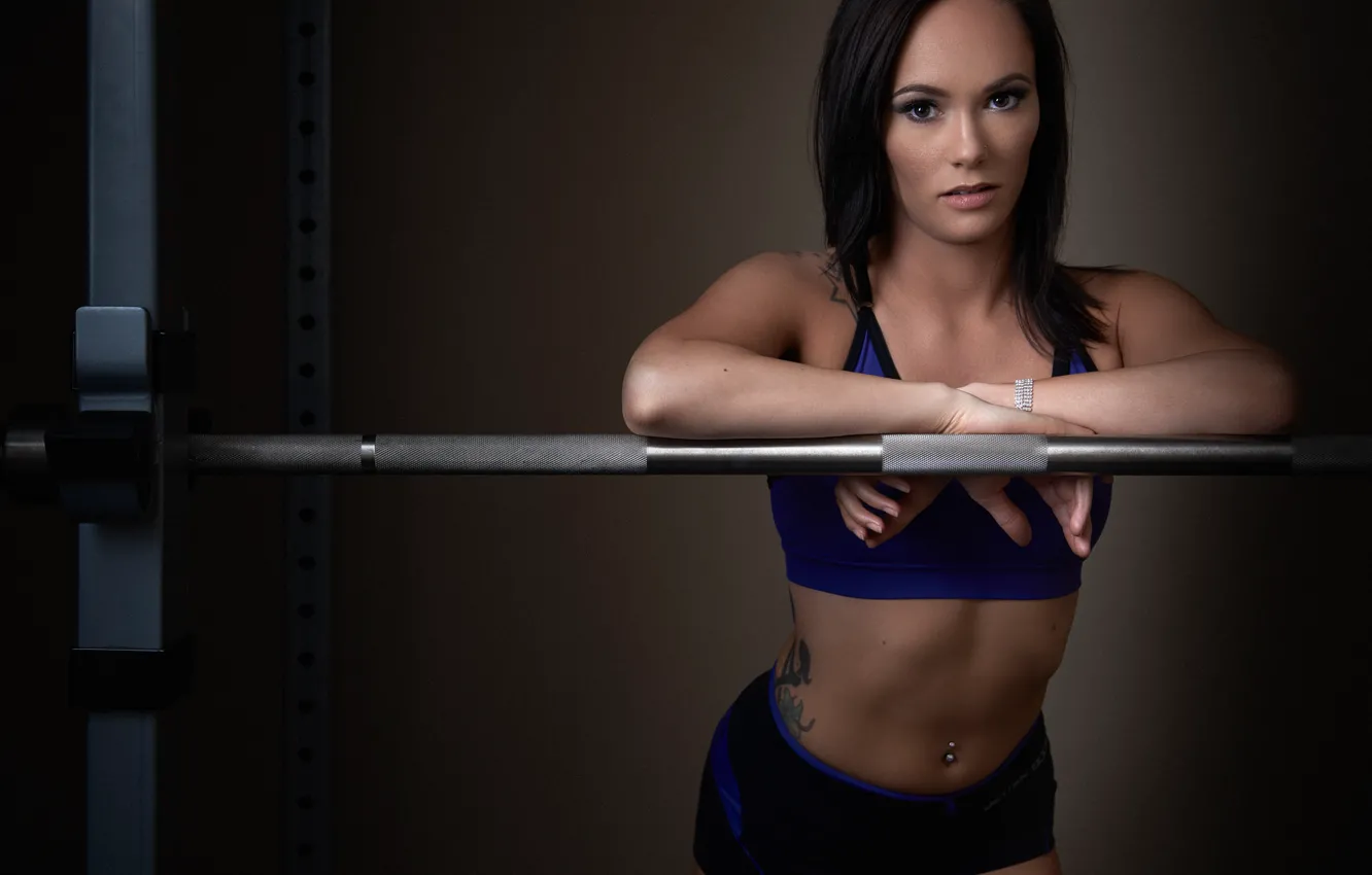 Photo wallpaper look, girl, sport, fitness