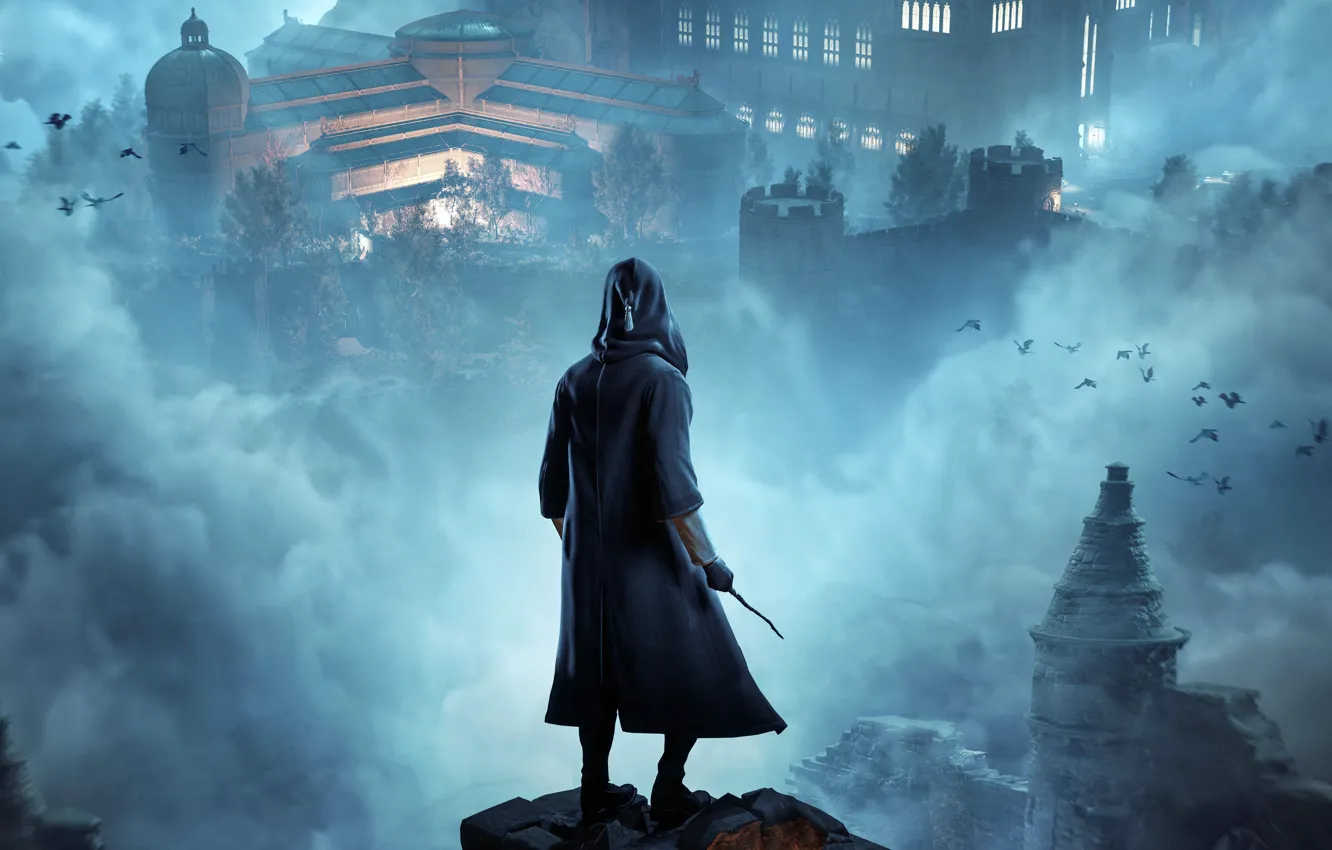 Photo wallpaper fog, the game, haze, game, structure, characters, fog, buildings