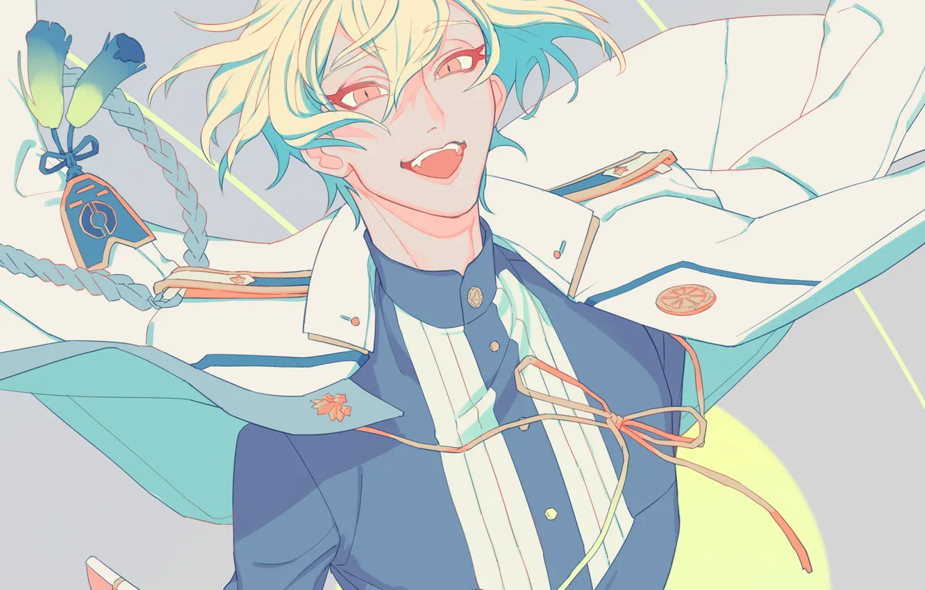 Photo wallpaper laughter, guy, Touken Ranbu, Dance of swords, Higekiri