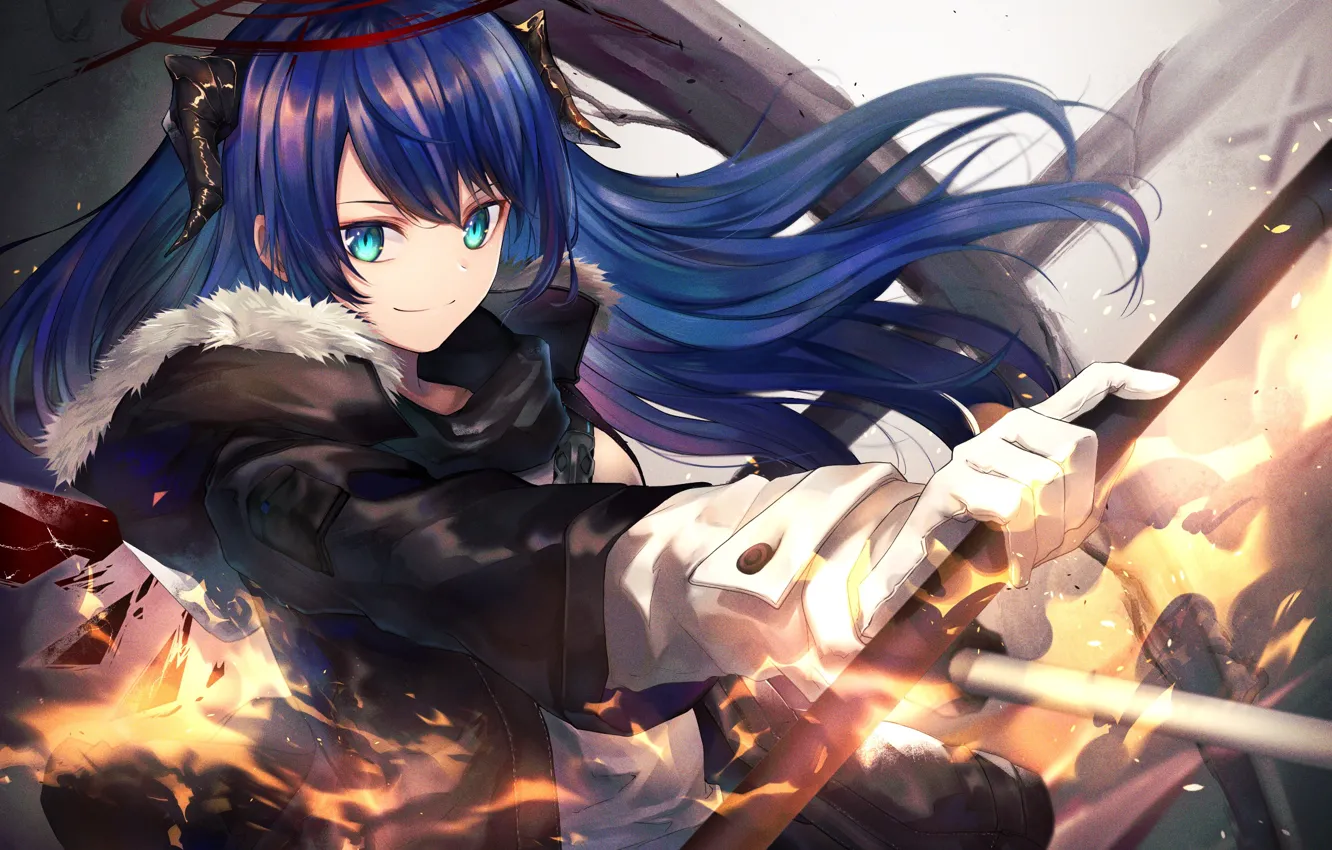 Photo wallpaper look, girl, Arknights, Mostima