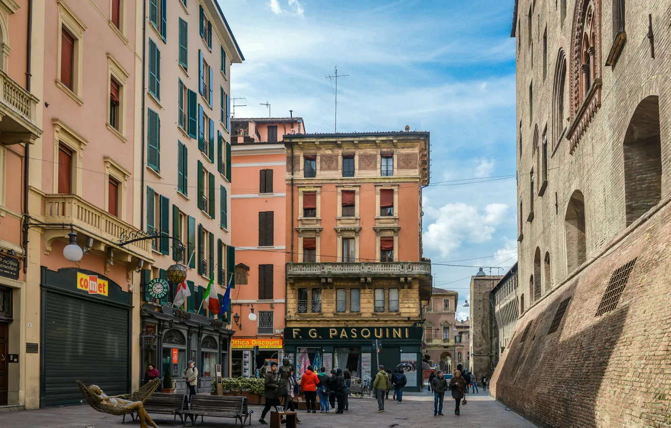 Photo wallpaper Street, Italy, Building, Italy, Street, Italia, Bologna, Bologna