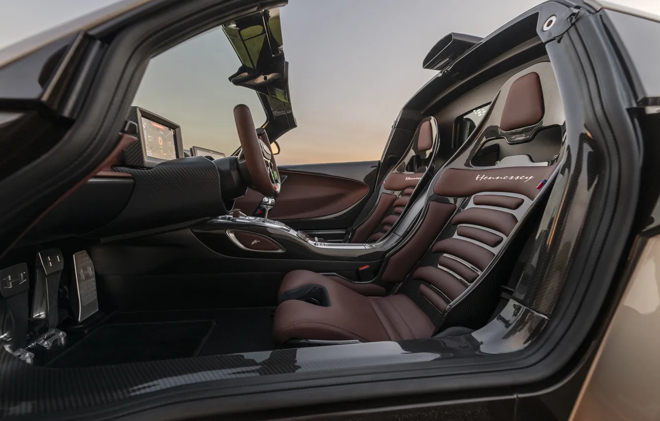 Photo wallpaper interior, Roadster, Hennessey, hypercar, Hypercar, the only instance, Venom F5, 2025