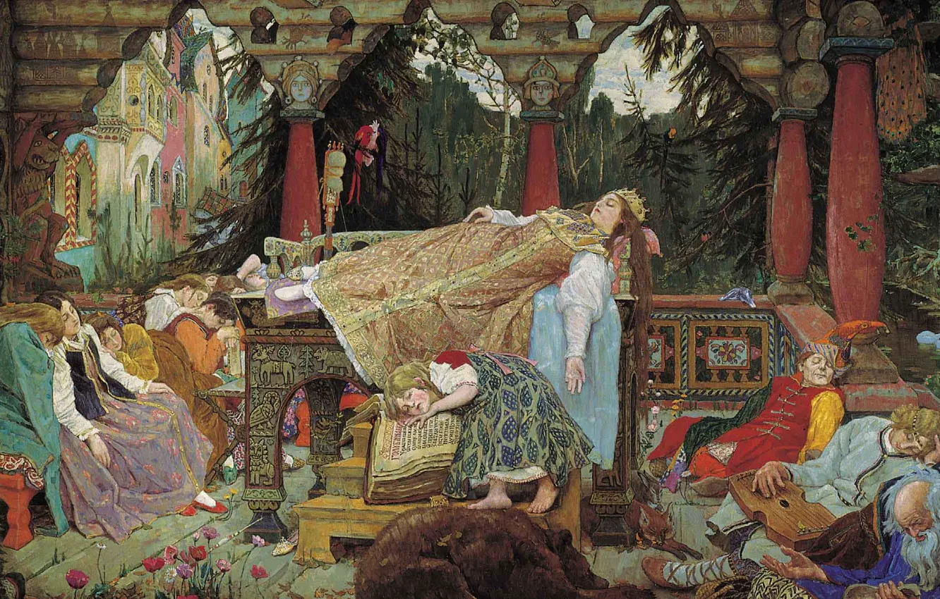 Photo wallpaper picture, Vasnetsov, the sleeping Princess