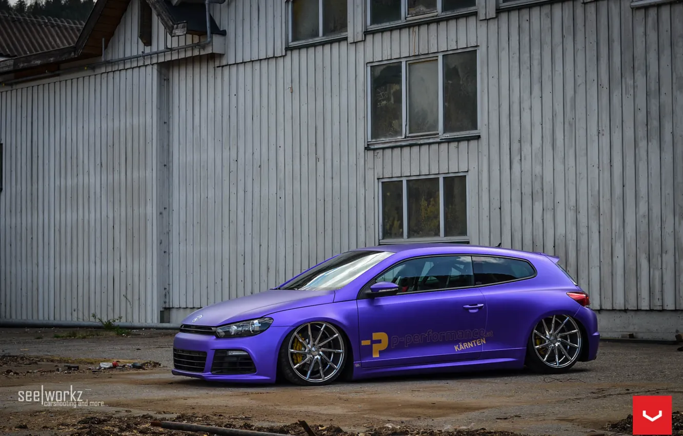 Photo wallpaper Volkswagen, Custom, Scirocco, CVT, Vossen, Wheels, Finish