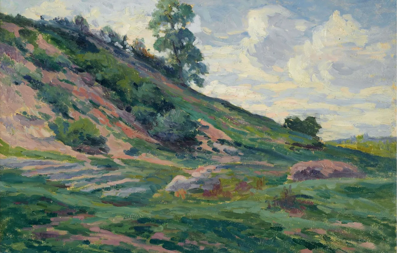 Photo wallpaper picture, 1905, The edge of the Floss near Etampes town hall, Maximilien Luce, Maximilien Luce, …