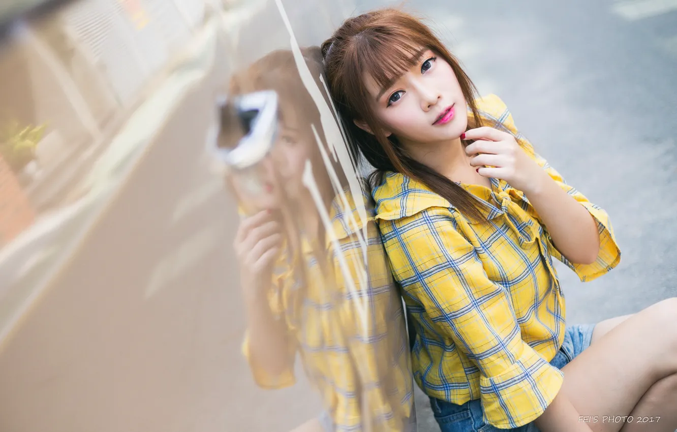 Photo wallpaper photo, Asian girl, FEI, Please Please