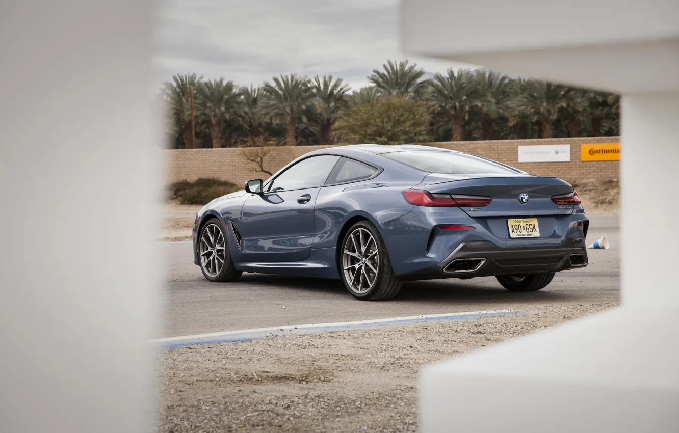 Photo wallpaper coupe, BMW, back, 2018, gray-blue, 8-Series, 2019, M850i xDrive