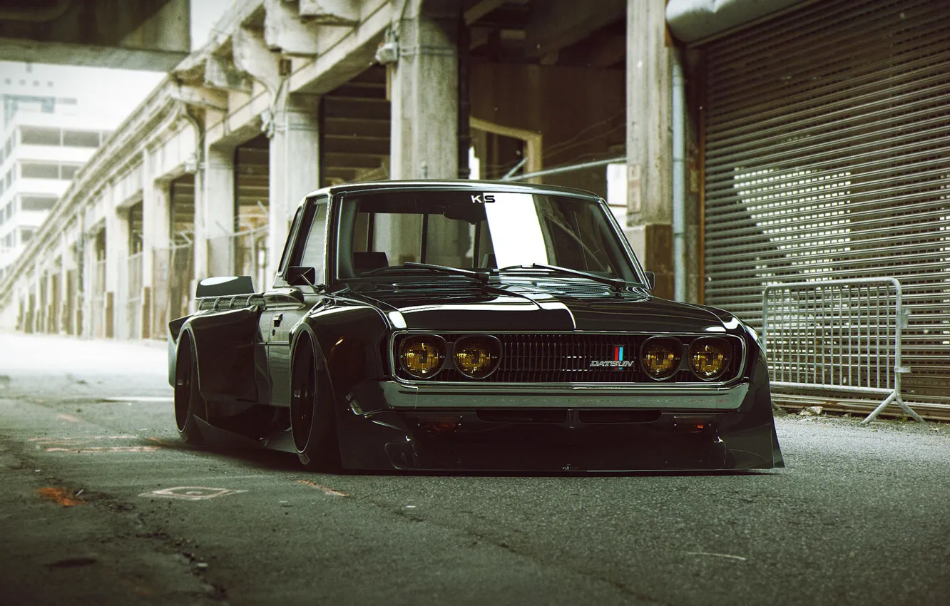 Photo wallpaper asphalt, design, overpass, car, Fatsun